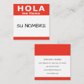 ホラsu nombre rojo square スクエア名刺 (正面/裏面)