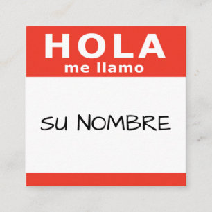 ホラsu nombre rojo square スクエア名刺