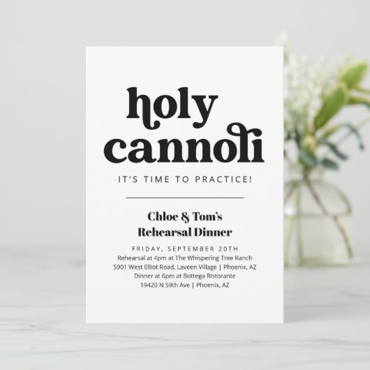 ホリおもしろいカノリリハーサルディナー招待状 招待状 (スタンド正面)