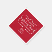 ホリおもしろいデイベーキングファミモノグラムのリ スタンダードカクテルナプキン (角)