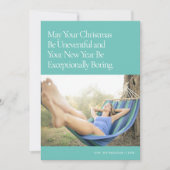 ホリおもしろいユーモアのあるデモダンーフォトカード 招待状 (正面)