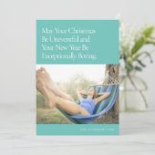 ホリおもしろいユーモアのあるデモダンーフォトカード 招待状 (スタンド正面)