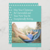 ホリおもしろいユーモアのあるデモダンーフォトカード 招待状 (正面/裏面)