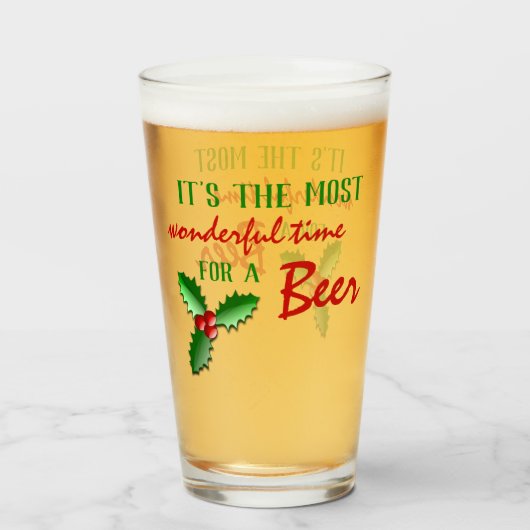 ホリおもしろいーすてきレッドベリーグリーン葉 タンブラーグラス (ドリンク正面)