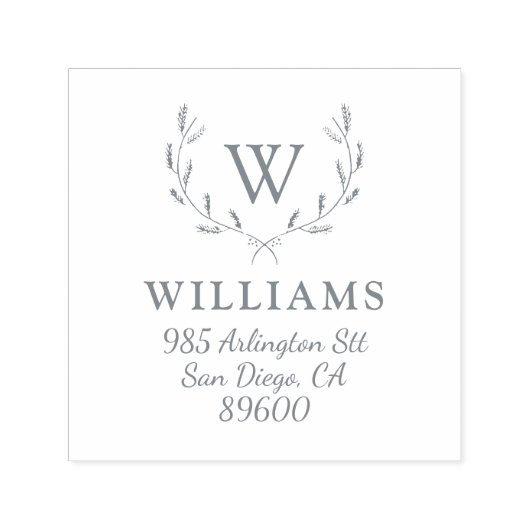 ホリお洒落デイリースモノグラム差出人住所 セルフインキングスタンプ (デザイン)