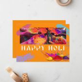 ホリお祝い用の明るくカラフルの粉末 ノートカード (正面/裏面インサイチュ)