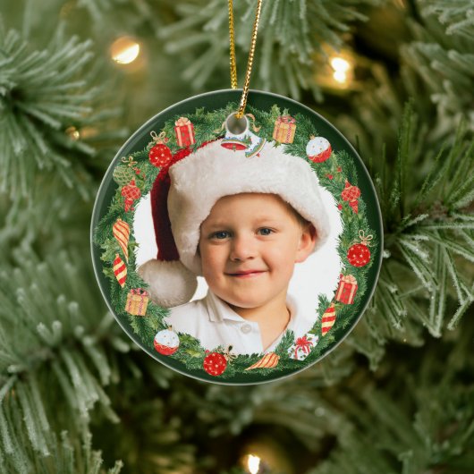 ホリかわいらしデイリース写真テンプレート セラミックオーナメント (ツリー)