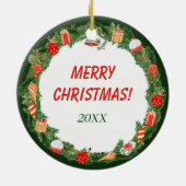 ホリかわいらしデイリース写真テンプレート セラミックオーナメント (裏面)