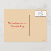 ホリかわいらしーの女の子 – ヴィンテージクリスマス シーズンポストカード (裏面)