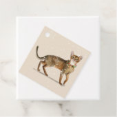 ホリかわいらしーリースプレゼント付きアビシニアン猫ラベル フェイバータグ (インサイチュ)