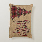 ホリすてきーフェイクバーラップ、格子状木枕 アクセントクッション (裏面(縦))