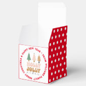 ホリすてきー・ビーブス、クリスマス・レトロ・レッド・スクリプト・ドット フェイバーボックス (オープン)