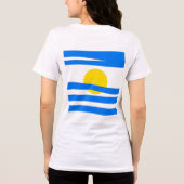 ホリはっきりしたゾン:抽象芸術旗Tシャツ トライブレンドTシャツ (裏面)