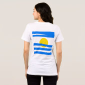 ホリはっきりしたゾン:抽象芸術旗Tシャツ トライブレンドTシャツ (裏面全面)