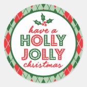 ホリアーガイルーのすてきクリスマスを持つ ラウンドシール (正面)