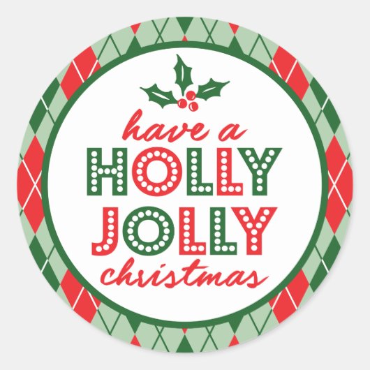 ホリアーガイルーのすてきクリスマスを持つ ラウンドシール (正面)