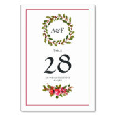 ホリエレガントーとアイビーのクリ結婚スマス テーブルナンバー (正面)