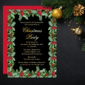 ホリエレガントーとベリーのフレームのクリスマスパーティー 箔シーズンカード