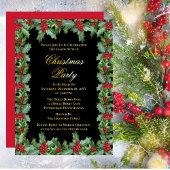 ホリエレガントーとベリーのフレームのクリスマスパーティー 箔シーズンカード