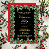 ホリエレガントーとベリーのフレームのクリスマスパーティー 箔シーズンカード