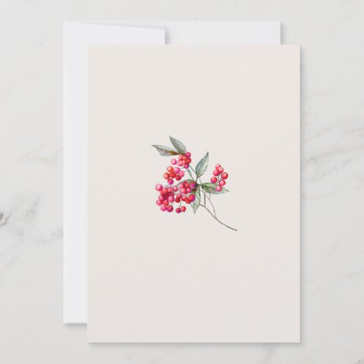 ホリエレガントーとベリーの植物性クリスマスパーティー 招待状 (裏面)