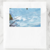 ホリエレガントーのクリスマス、青空 長方形シール (バッグ)