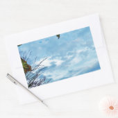 ホリエレガントーのクリスマス、青空 長方形シール (封筒)