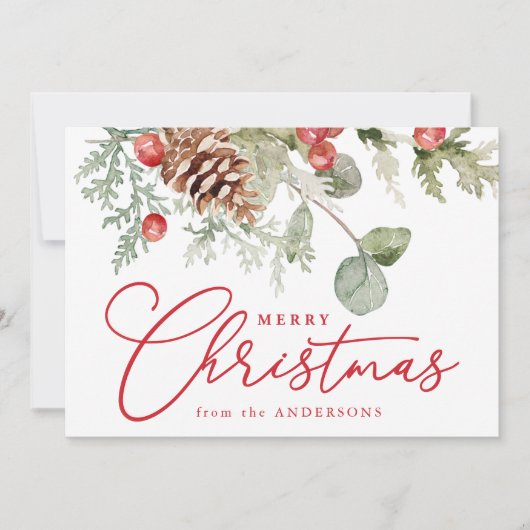 ホリエレガントーの果実と松のコーン非写真 シーズンカード (正面)