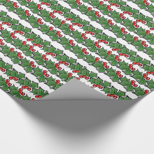 ホリエレガントーフェスティバルクリスマスグリーン赤緑 ラッピングペーパー (角)