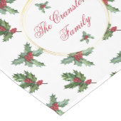 ホリエレガントーベリーパターンクリスマスホリデー ミディアムテーブルランナー (コーナー)