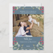 ホリエレガントーベリーブルーグレークリスマス2写真 シーズンカード (裏面)