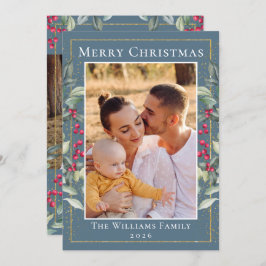 ホリエレガントーベリーブルーグレークリスマス2写真 シーズンカード