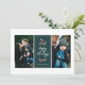 ホリエレガントー絵を描2枚フォトハッピーホリデー シーズンカード (スタンド正面)