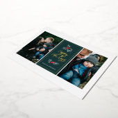 ホリエレガントー絵を描2枚フォトハッピーホリデー 箔シーズンカード (回転した状態)