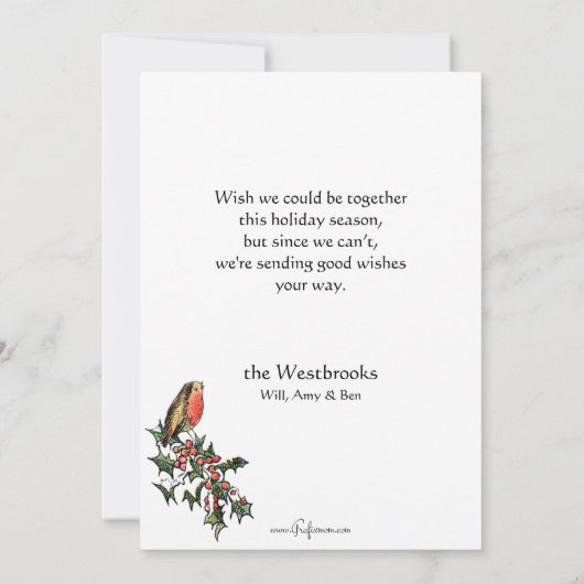 ホリエレガントー華美でのクリスマスの挨拶 シーズンカード (裏面)