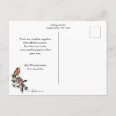 ホリエレガントー華美でのクリスマスの挨拶 ポストカード (裏面)