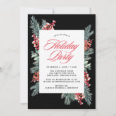 ホリエレガントー&エバーグリーンブラックホリデーパーティー 招待状 (正面)