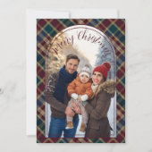 ホリエレガントー・ベリー・プレイド・クリスマス・フォト・レター シーズンカード (正面)