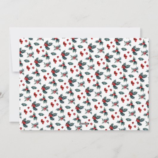 ホリエレガント絵を描ー |あいさつ文（赤） 2枚の写真 シーズンカード (裏面)