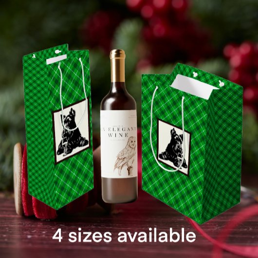 ホリカスタマイズデースコティッシュテリアプレイド ミディアムペーパーバッグ