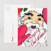 ホリカスタムデイなびくサンタクロース シーズンポストカード (正面/裏面)