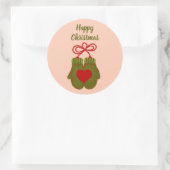 ホリカスタムデイクリスマスミッテンギフト ラウンドシール (バッグ)