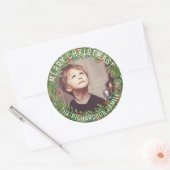 ホリカスタムーリースファミリーフォトクリスマス ラウンドシール (封筒)