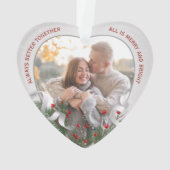 ホリカスタムー&パインシルバーフレーム写真第1クリスマス オーナメント (裏面)