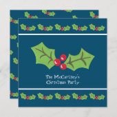 ホリカスタムー&ベリークリスマスパーティの招待状 招待状 (正面/裏面)