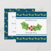 ホリカスタムー&ベリークリスマスパーティの招待状 招待状 (正面/裏面)