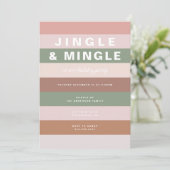 ホリカラフルストライプのディパーティー招待状 招待状 (スタンド正面)