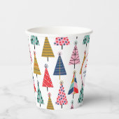 ホリカラフルデーツモダンリーズパターン 紙コップ (正面)