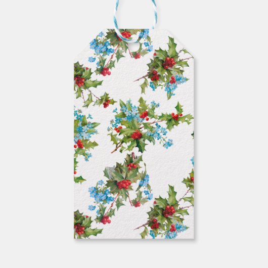 ホリカラフルーとブルーの忘れ私のノー ギフトタグ (裏面)