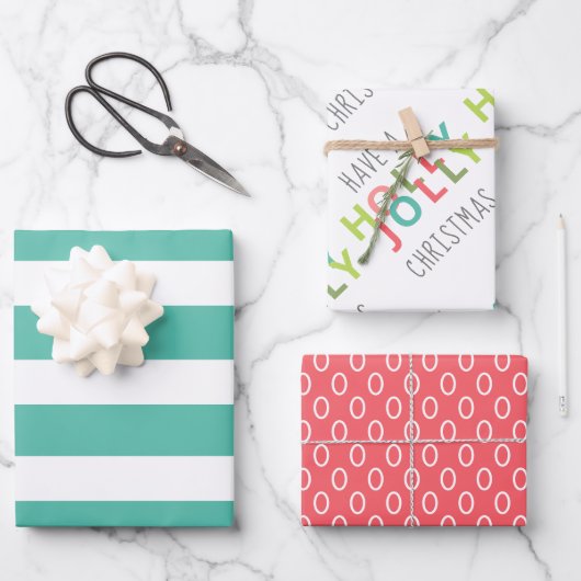 ホリカラフルーのクリスマスを過すてきごす ラッピングペーパーシート (正面)